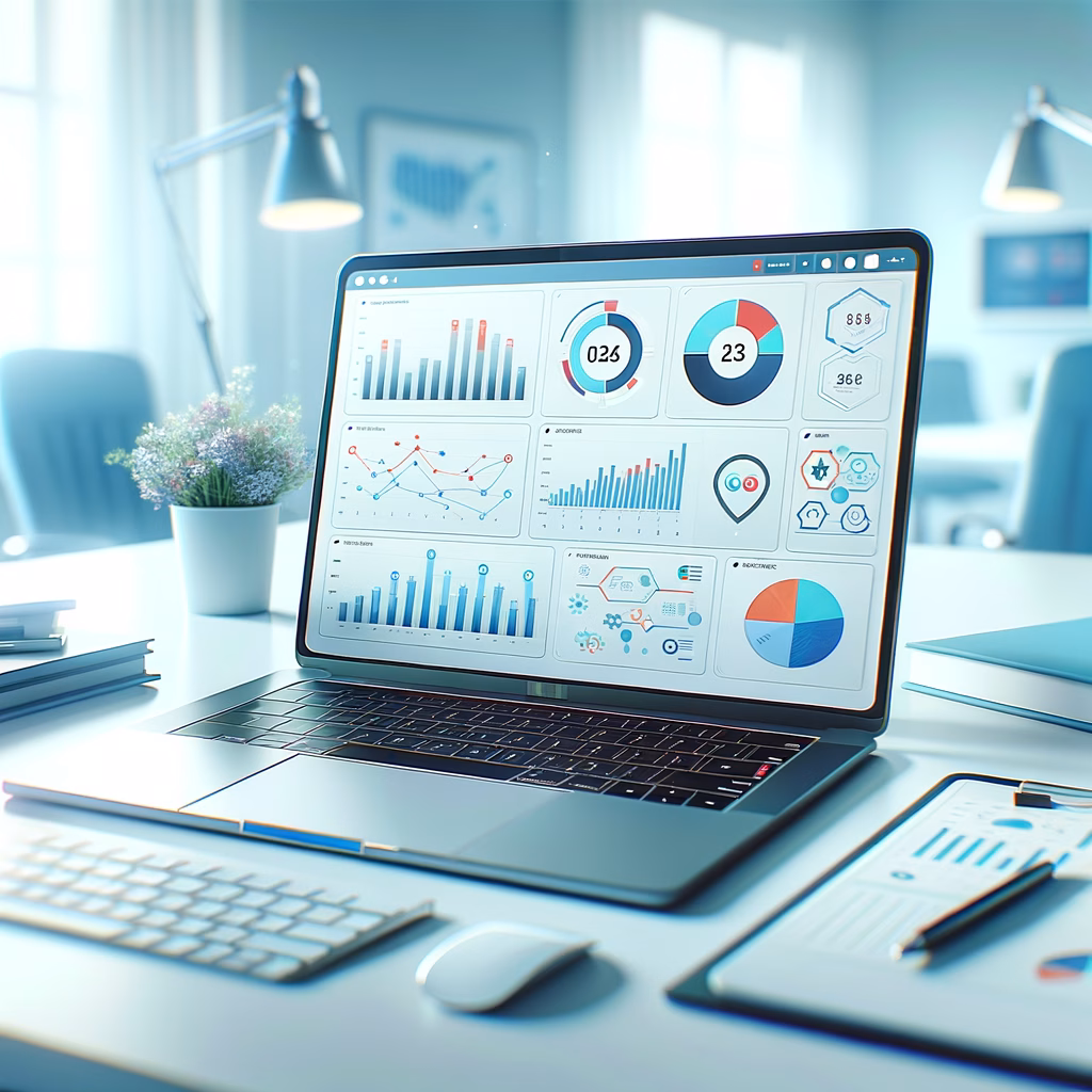 Dashboard showing various ecommerce marketing automation tools and analytics