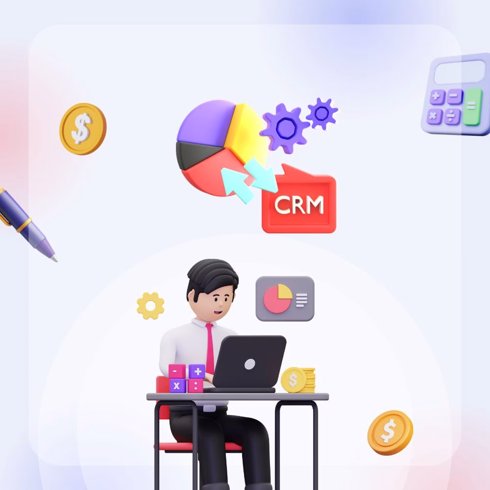 CRM for banking industry dashboard showing customer data analytics and financial services automation