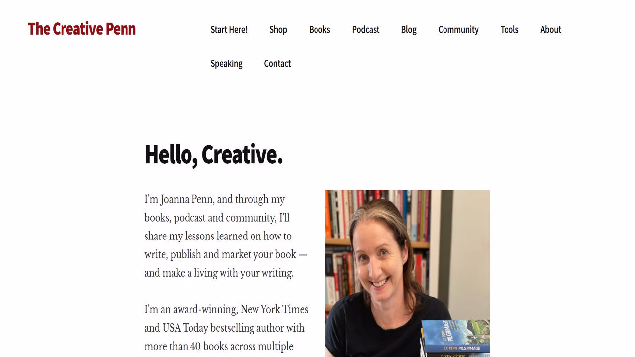 Screenshot or Illustration of the Creative Penn Blog Focused on Writing Publishing and Author Tips