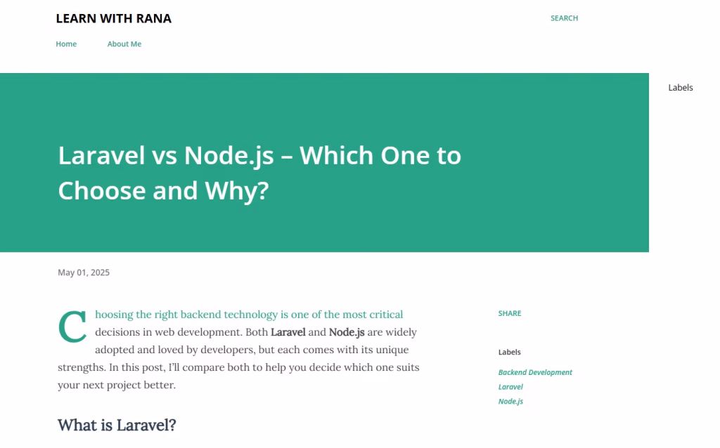 Laravel or Nodejs Why I Chose One Over the Other Futurecept | Blogs Laravel Vs Nodejs Comparison for Backend Development