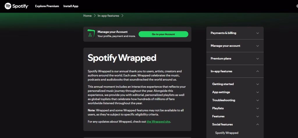 Spotify Wrapped Personalized Year in review Listening Stats Campaign